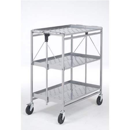 MASTER GRADE Folding Master Busing Cart, 500 lb Cap, 5"SwvlCstr, 34" X 17.5" X 35" BC-3000H